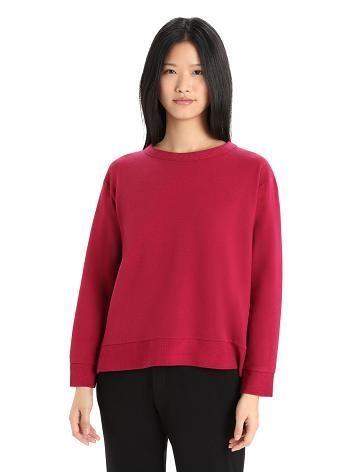 Cherry Icebreaker RealFleece™ Merino Dalston Long Sleeve Women's Sweatshirts | AU 1613GSOL